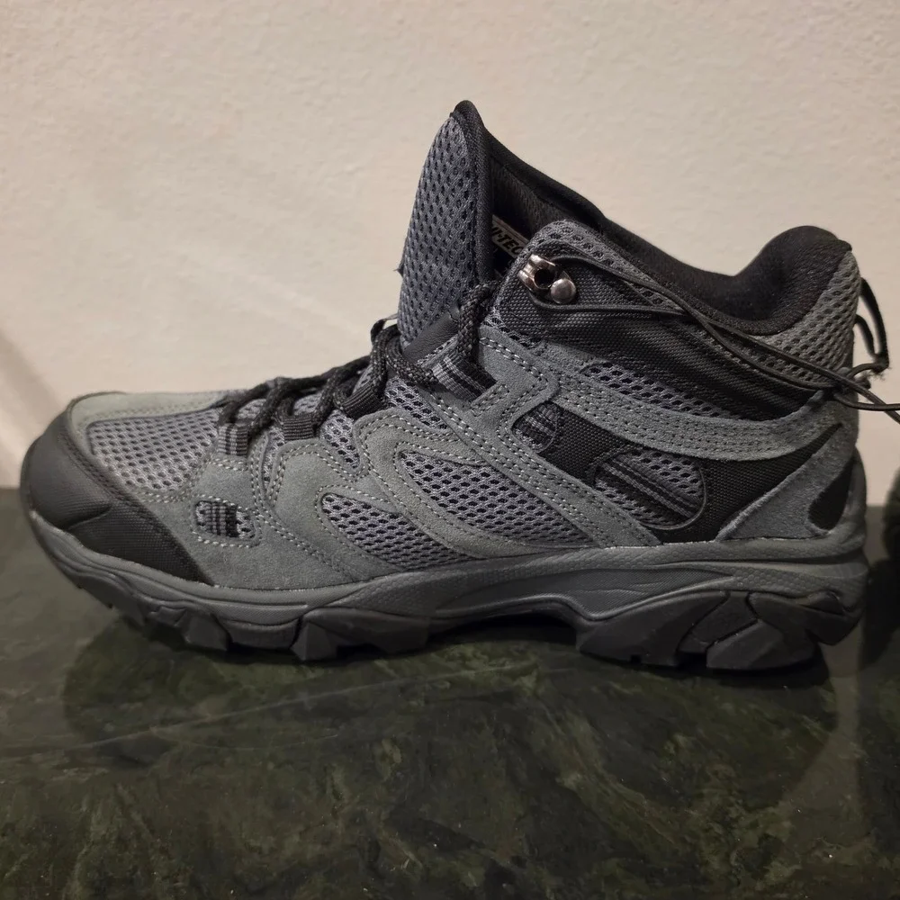 Hi-Tec Men's Ravus Mid WP‎ Hiking Boots Dark Grey Lace Up Waterproof Size 8.5